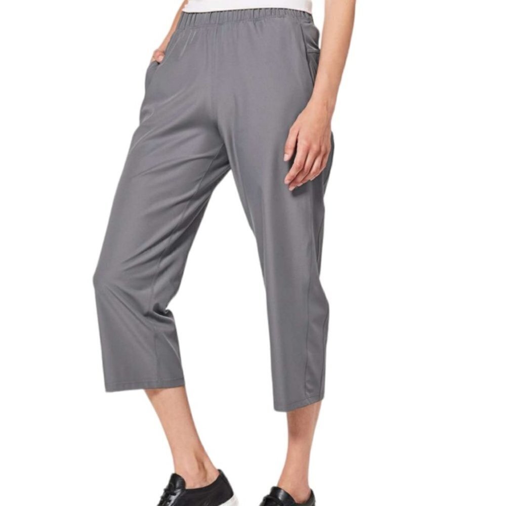 Lululemon Next Move Crop *23" Pull On High Waist Straight Leg Nebula Gray 6